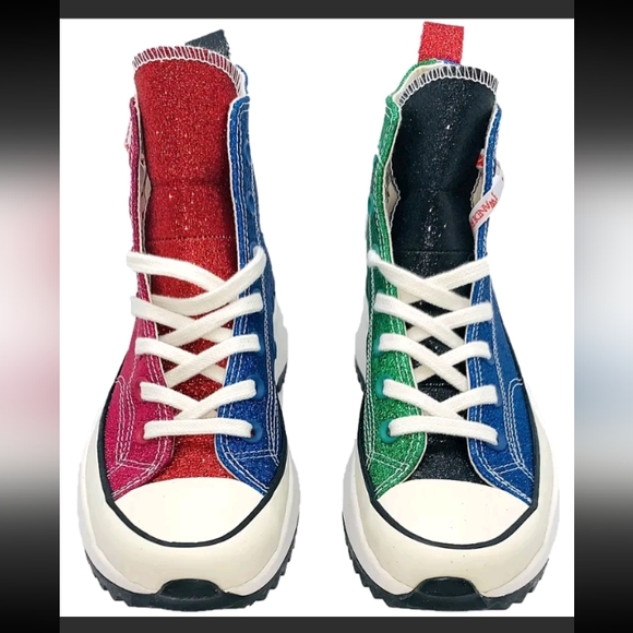 🆕CONVERSE x J.W. ANDERSON Run Star Hi Glitter Sneakers Size 12 /Womens 13.5 - Picture 2 of 11
